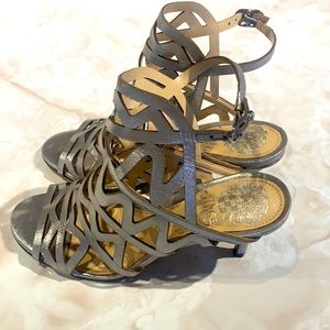 Pewter Vince Camuto heeled sandels